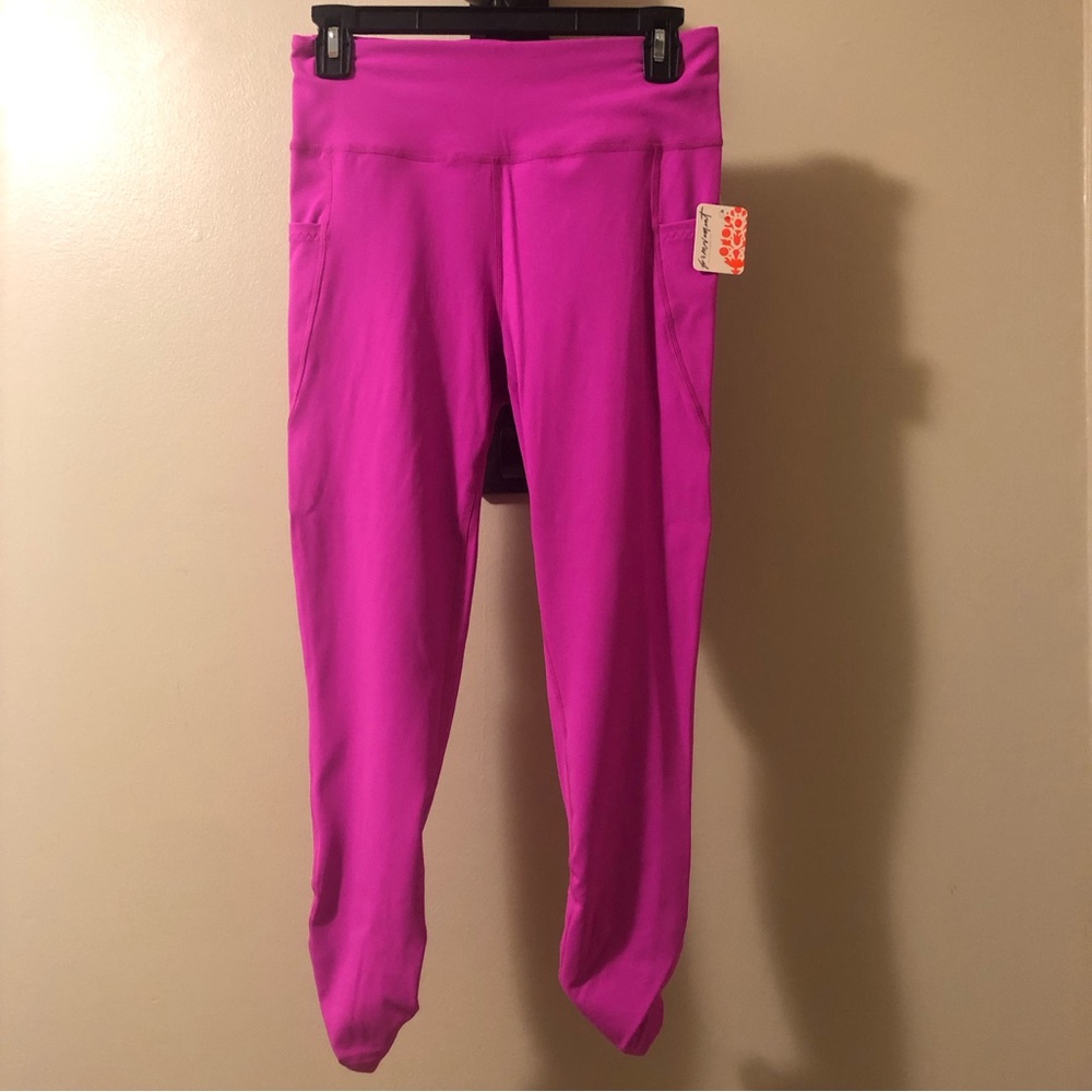 Free People NWT Solid Wave Rider Ankle Legging,Size-Medium,Color-Living Magenta